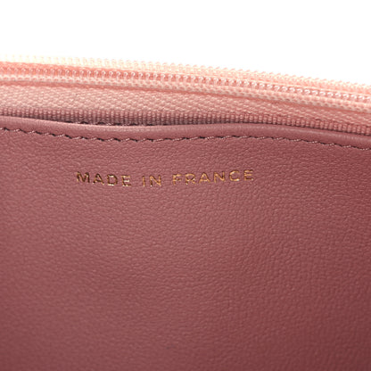 Chanel Lambskin Quilted Metal Enamel Flower Top Handle Wallet On Chain WOC Light Pink 7 of 13