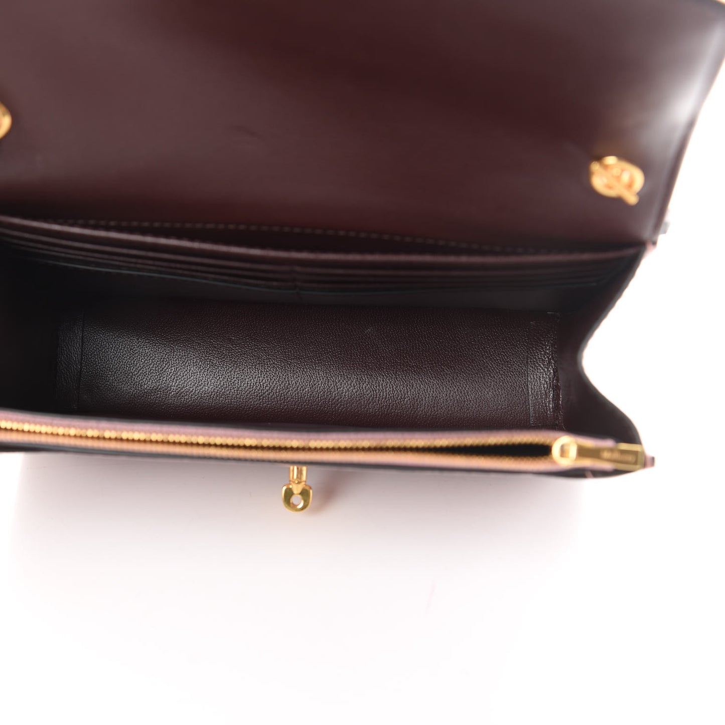 Small Classic Grain Calfskin Small Darley Mocha Rose