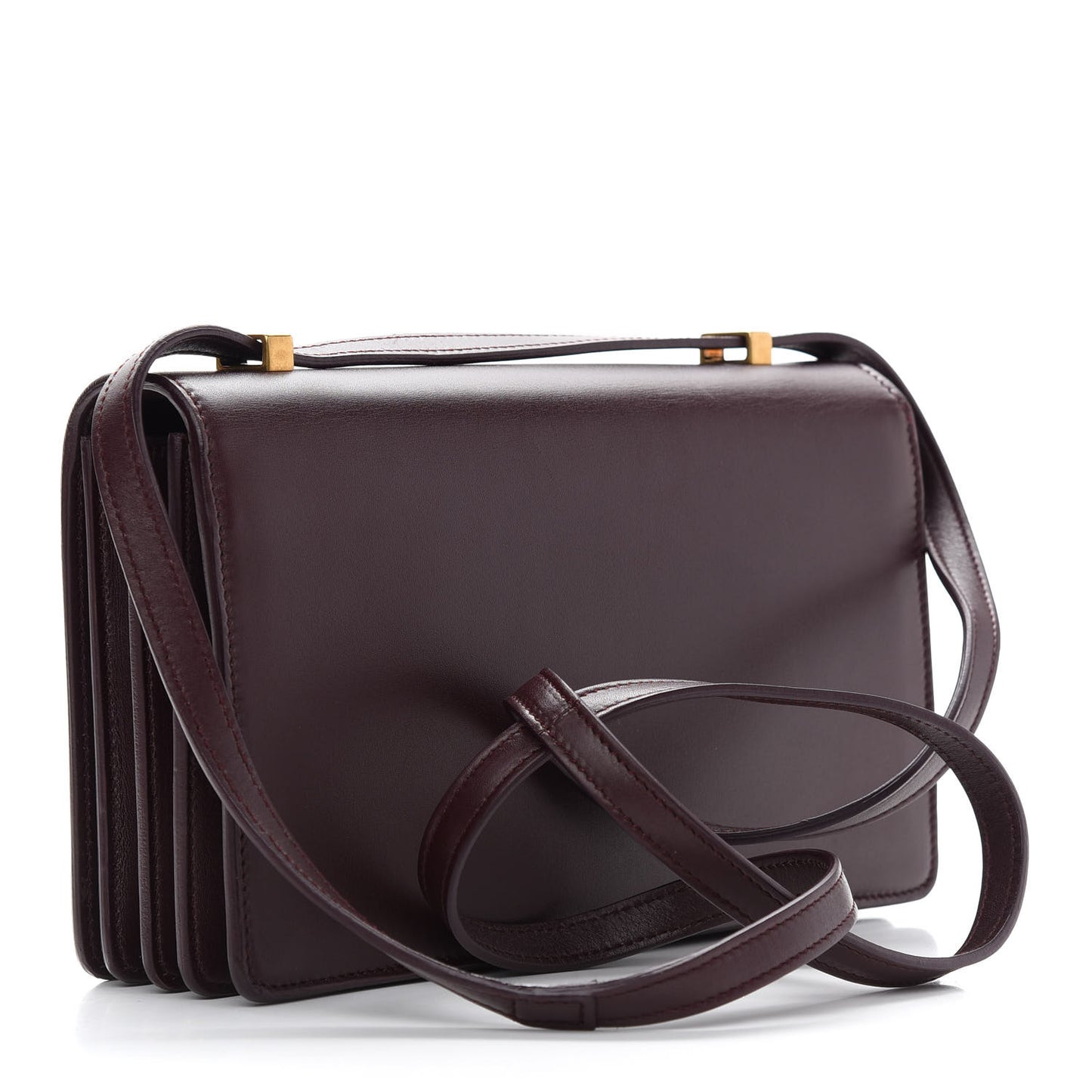 Calfskin Monogram Small Dylan Shoulder Bag Burgundy