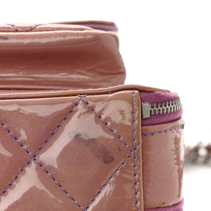 Chanel Patent Quilted Small Pocket Box Camera Case Purple 15 of 16