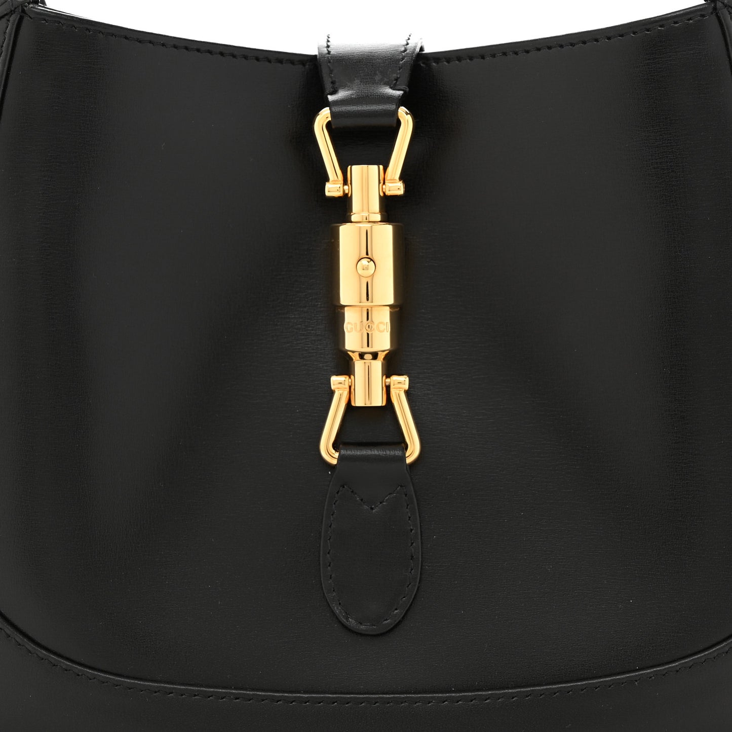 Boarded Dyana Lux Calfskin Small Jackie 1961 Hobo Black