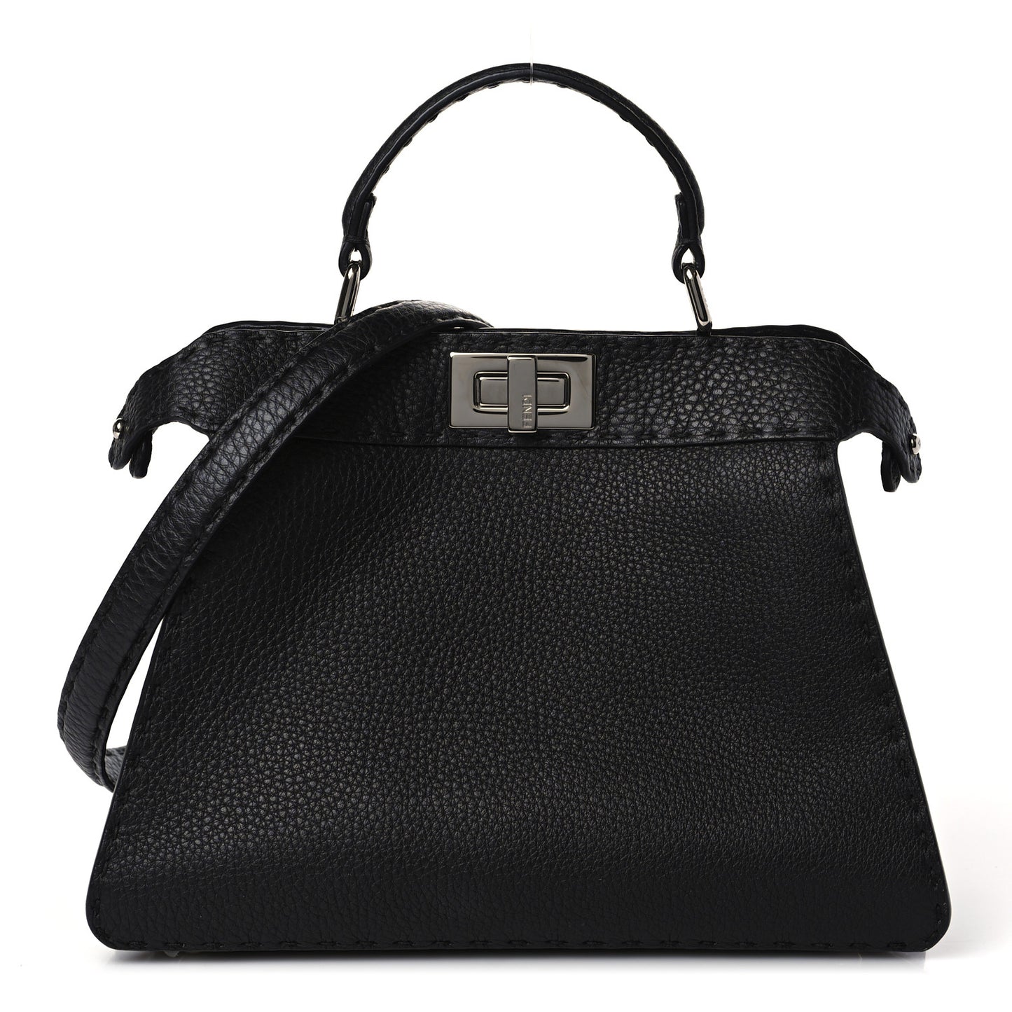 Cuoio Romano Selleria Chamois Small Peekaboo I SEE U Satchel Black Camel Sunflower