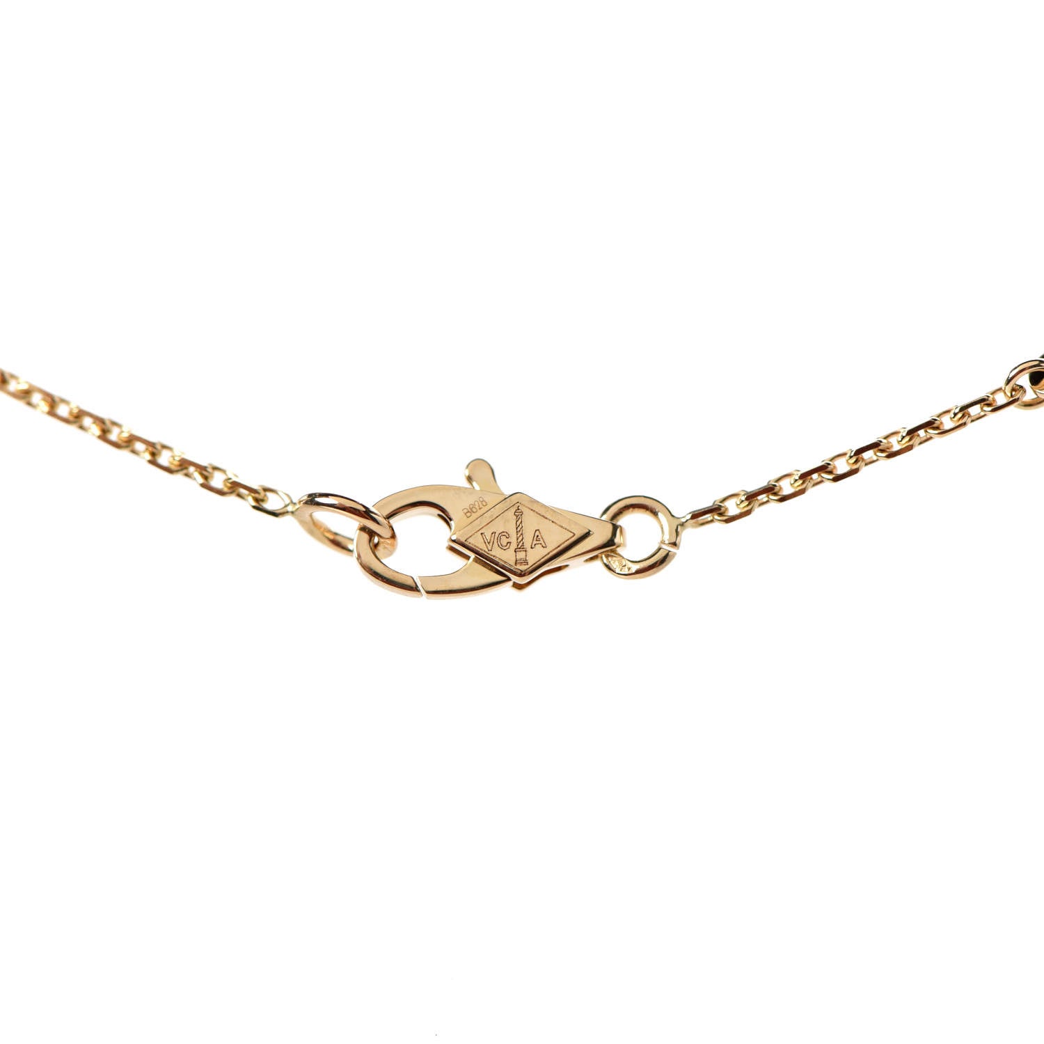 Van Cleef & Arpels 18K Yellow Gold Mother of Pearl Sweet Alhambra Pendant Necklace 4 of 6