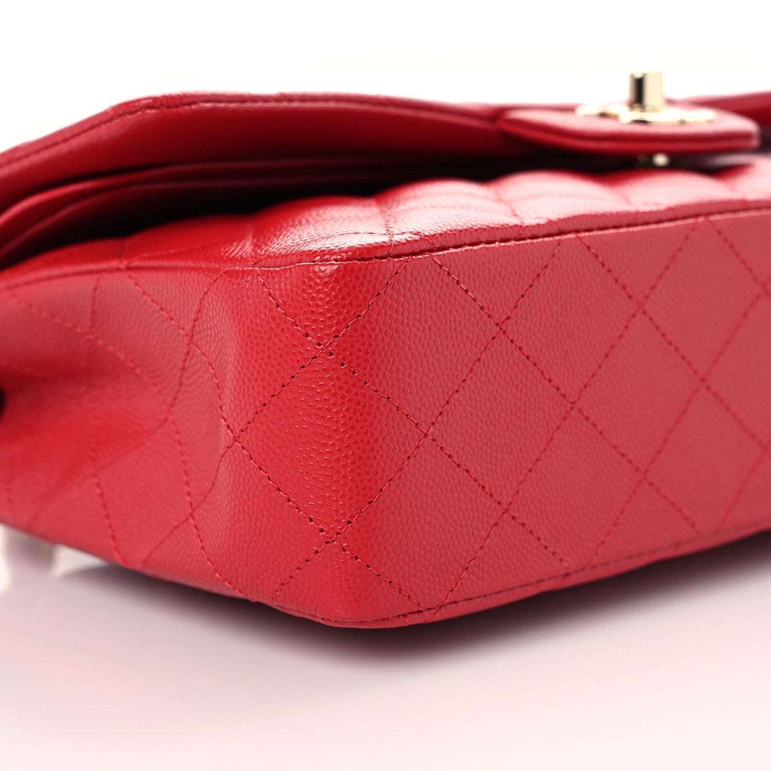 Chanel Caviar Quilted Medium Double Flap Red 5 of 10