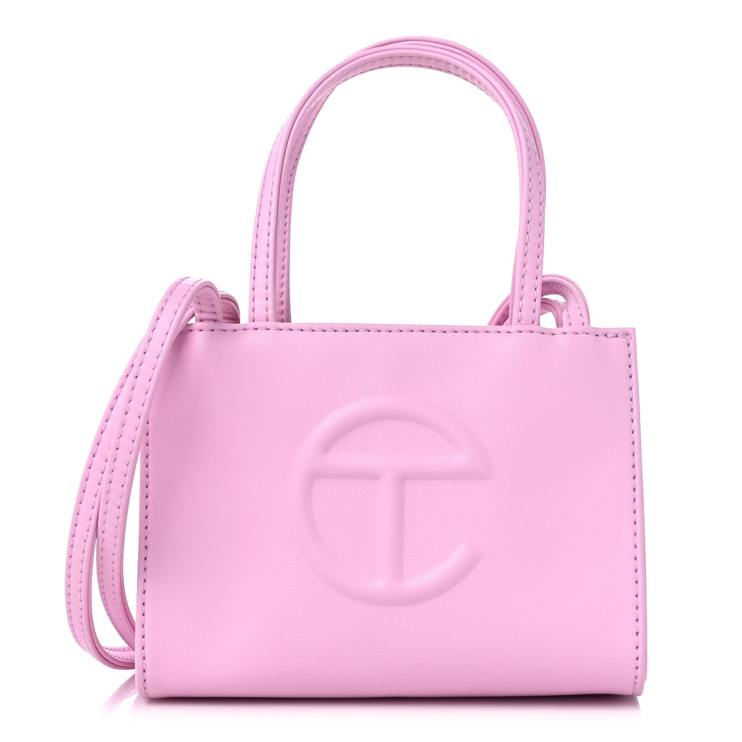 Telfar Vegan Leather Small Shopping Bag Bubblegum 1 of 9