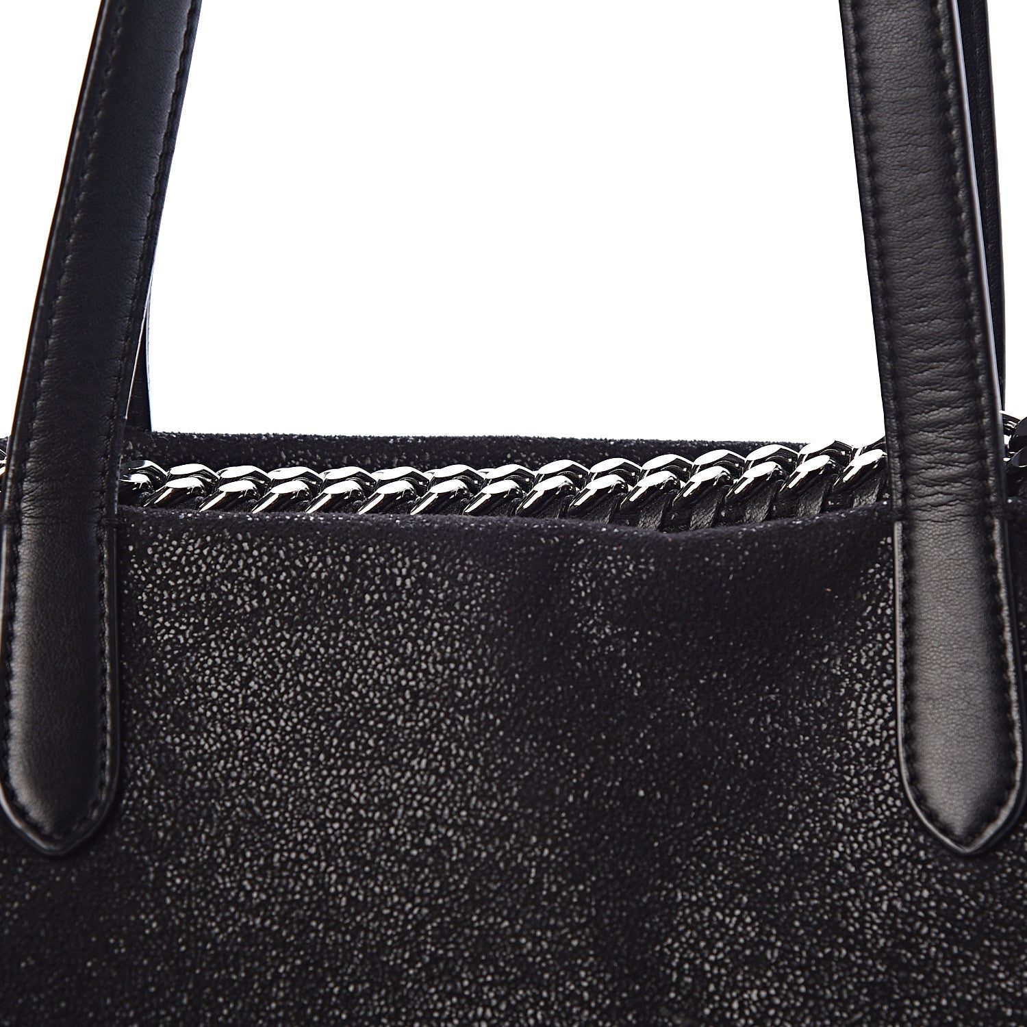 Stella McCartney Shaggy Deer Falabella East West Shopper Tote Black 7 of 9
