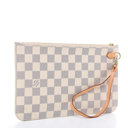 Louis Vuitton Damier Azur Neverfull MM GM Pochette 3 of 12