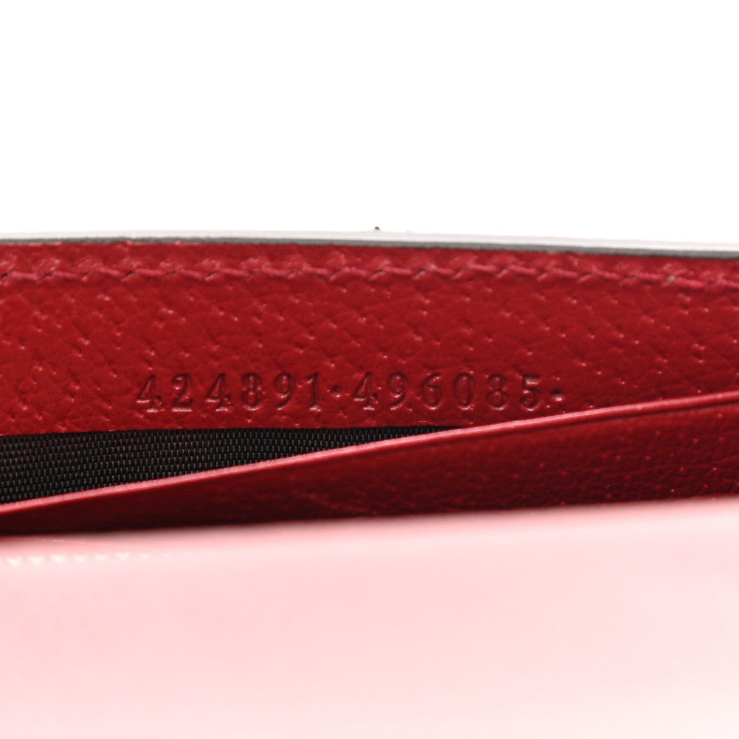 Gucci GG Supreme Monogram Tian Chain Wallet Beige Multicolor Red 7 of 10