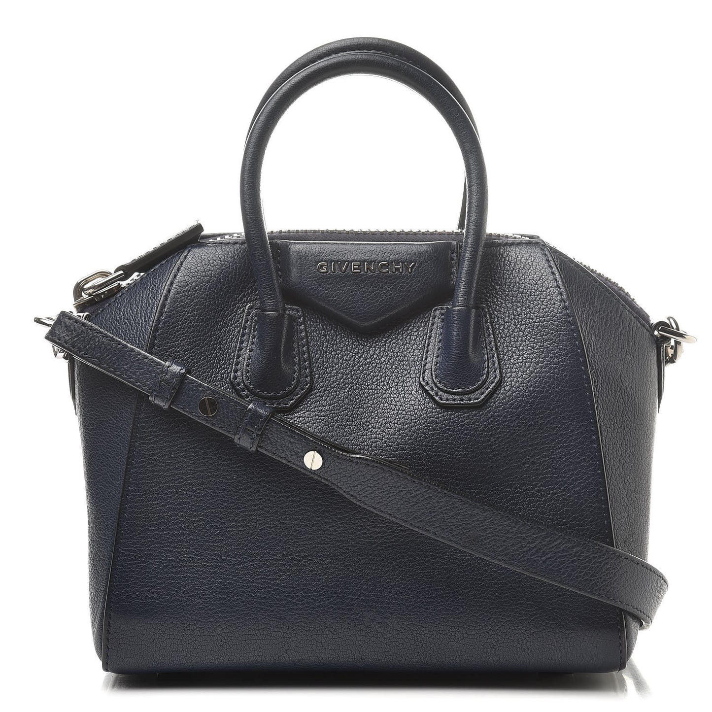 Sugar Goatskin Mini Antigona Deep Blue
