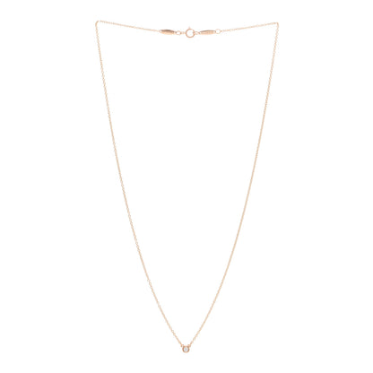 Tiffany 18K Rose Gold Diamond .03ct Elsa Peretti Diamonds by the Yard Pendant Necklace 3 of 4