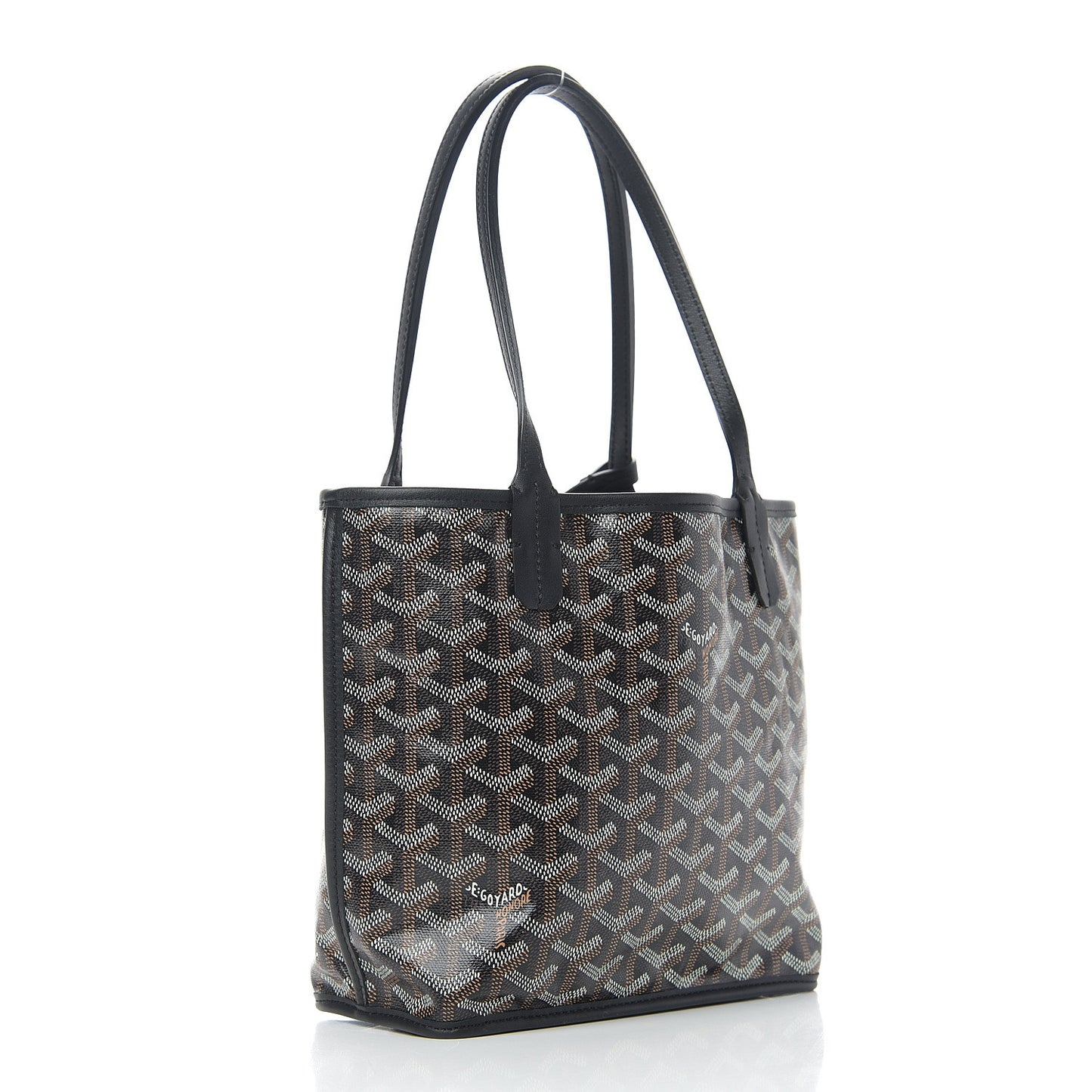 Goyardine Reversible Mini Anjou Black