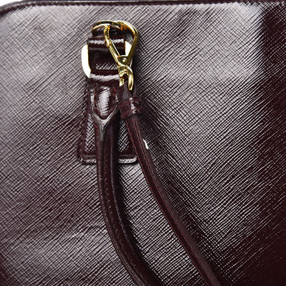 Prada Saffiano Vernice Medium Promenade Tote Granato 12 of 18