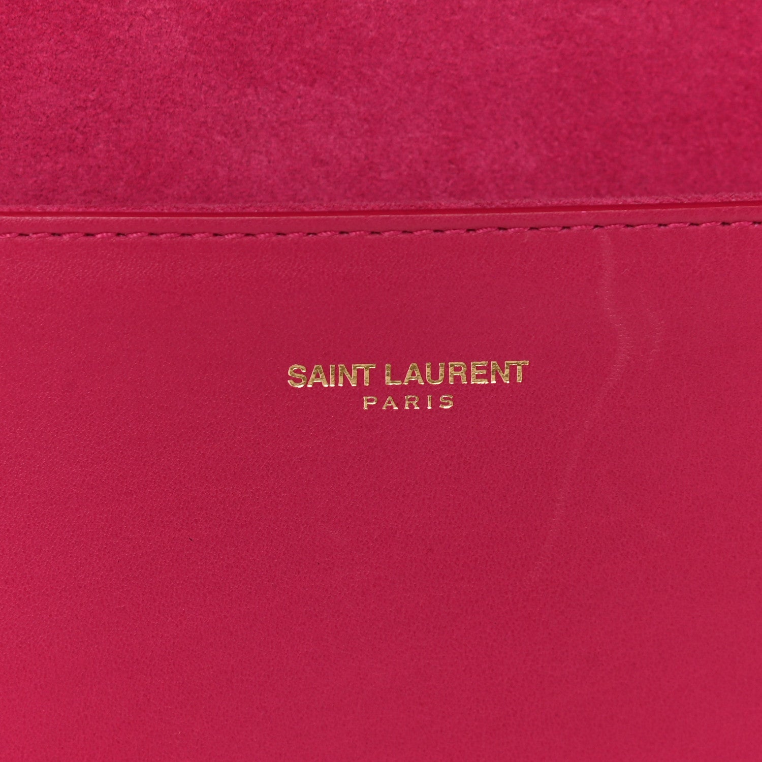 Saint Laurent Calfskin Classic Y Ligne Clutch Fuchsia 6 of 15