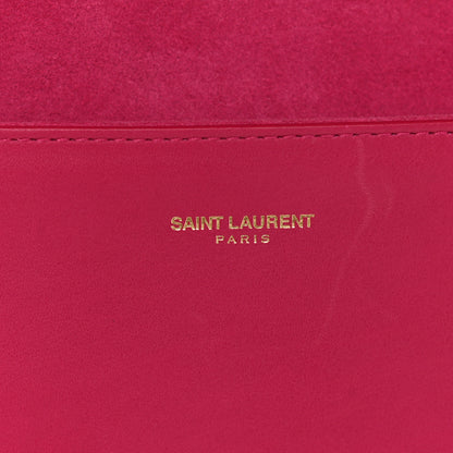 Saint Laurent Calfskin Classic Y Ligne Clutch Fuchsia 6 of 15