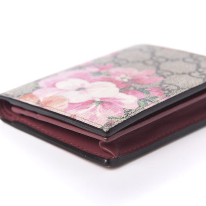 Gucci GG Supreme Monogram Blooms Card Case Beige Multicolor Dry Rose 6 of 12