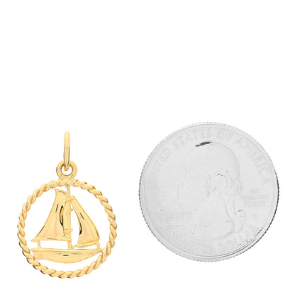 Tiffany 18K Yellow Gold Sailboat Twist Charm 2 of 4