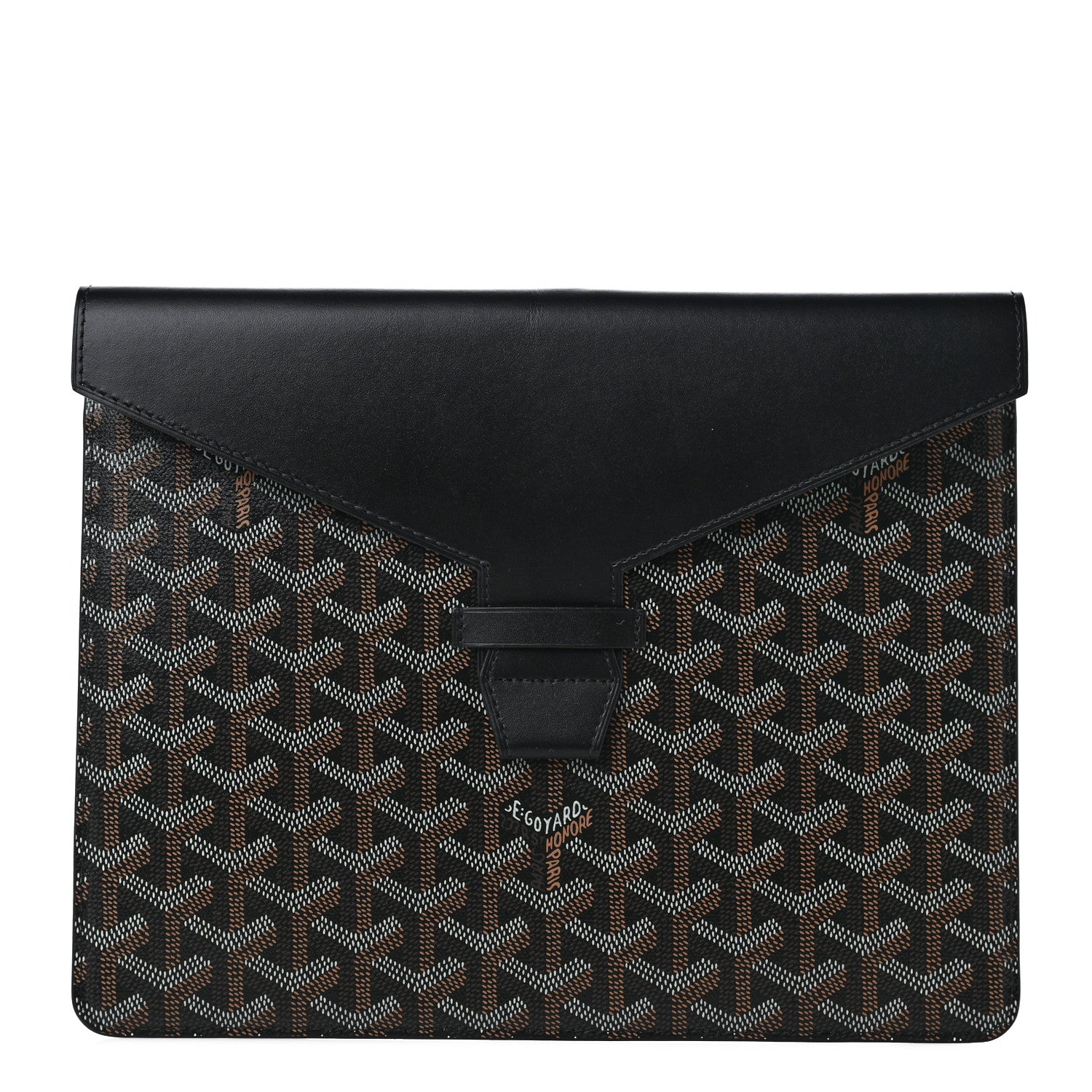 Goyard Goyardine Commando Envelope 2 Flat Large Pouch Black 1 of 6