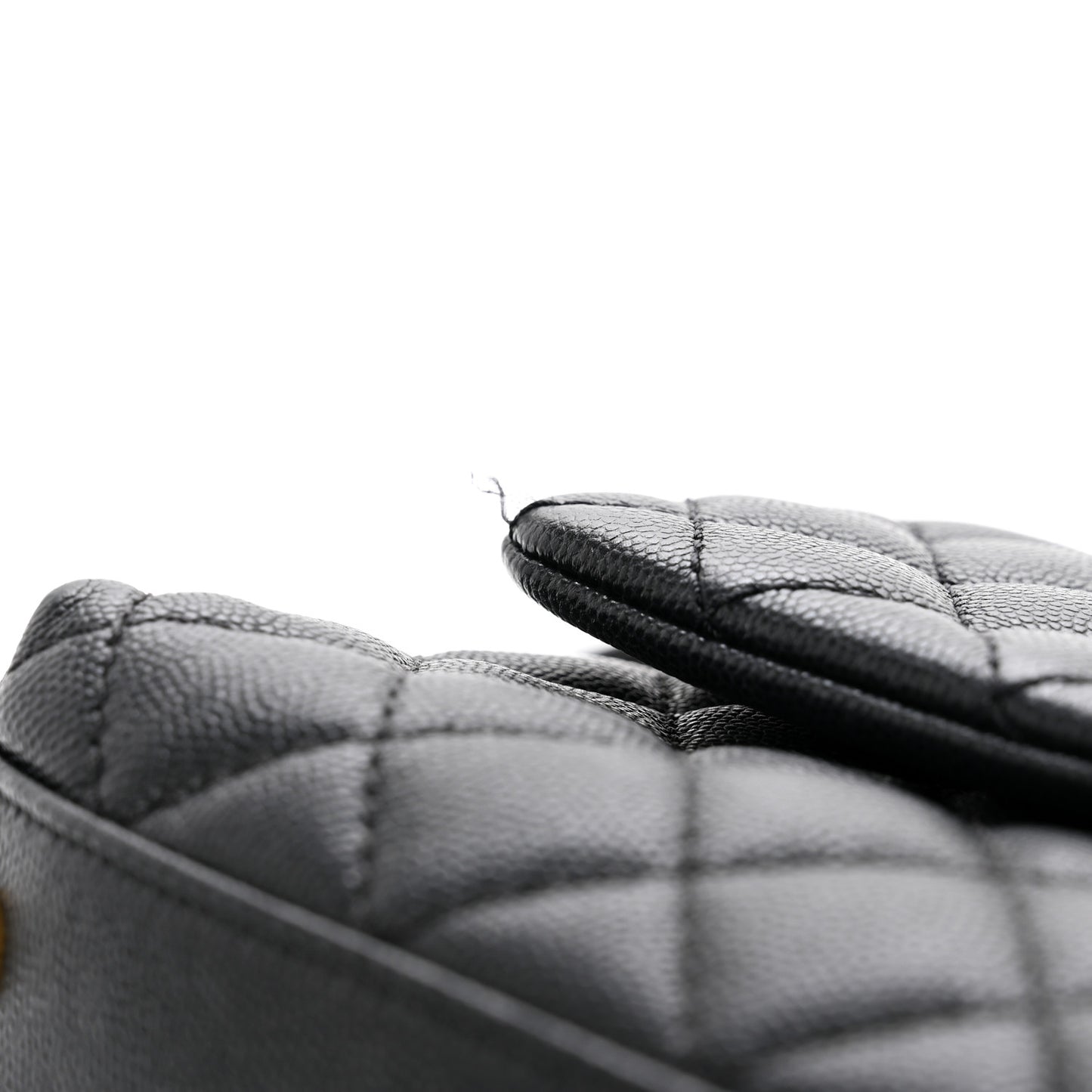 Caviar Quilted Mini Coco Handle Flap Black