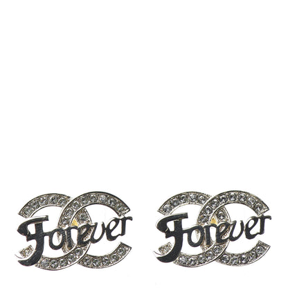 Chanel Crystal CC Forever Earrings Gold 1 of 4