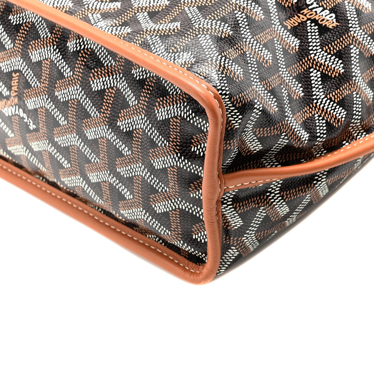 Goyardine Reversible Mini Anjou Black Gold