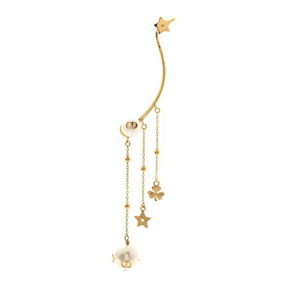 Christian Dior Pearl Shiny-D Earring Gold 1 of 4