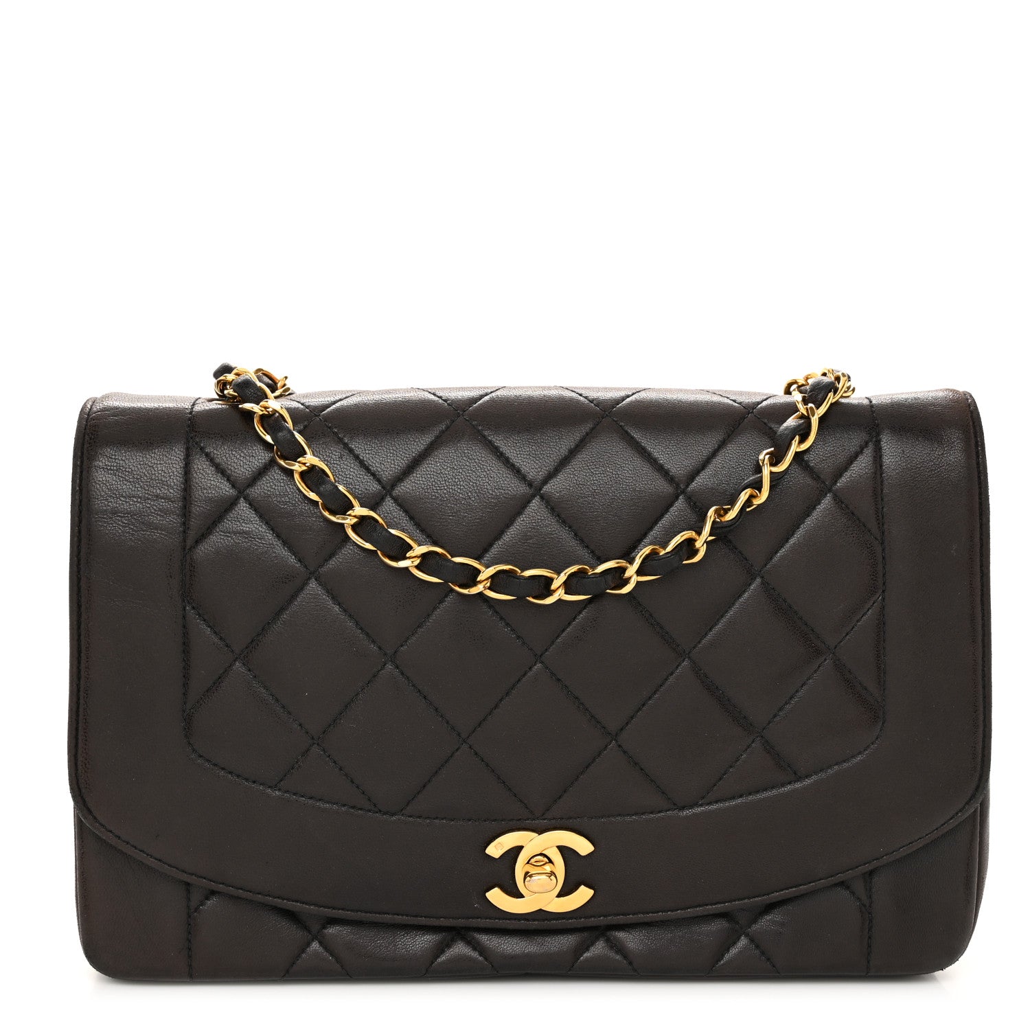 Chanel Lambskin Quilted Medium Single Flap Black 1 of 14