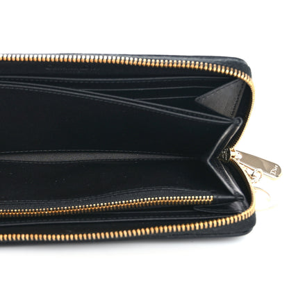 Christian Dior Lambskin Cannage Lady Dior Voyageur Wallet Black 5 of 11