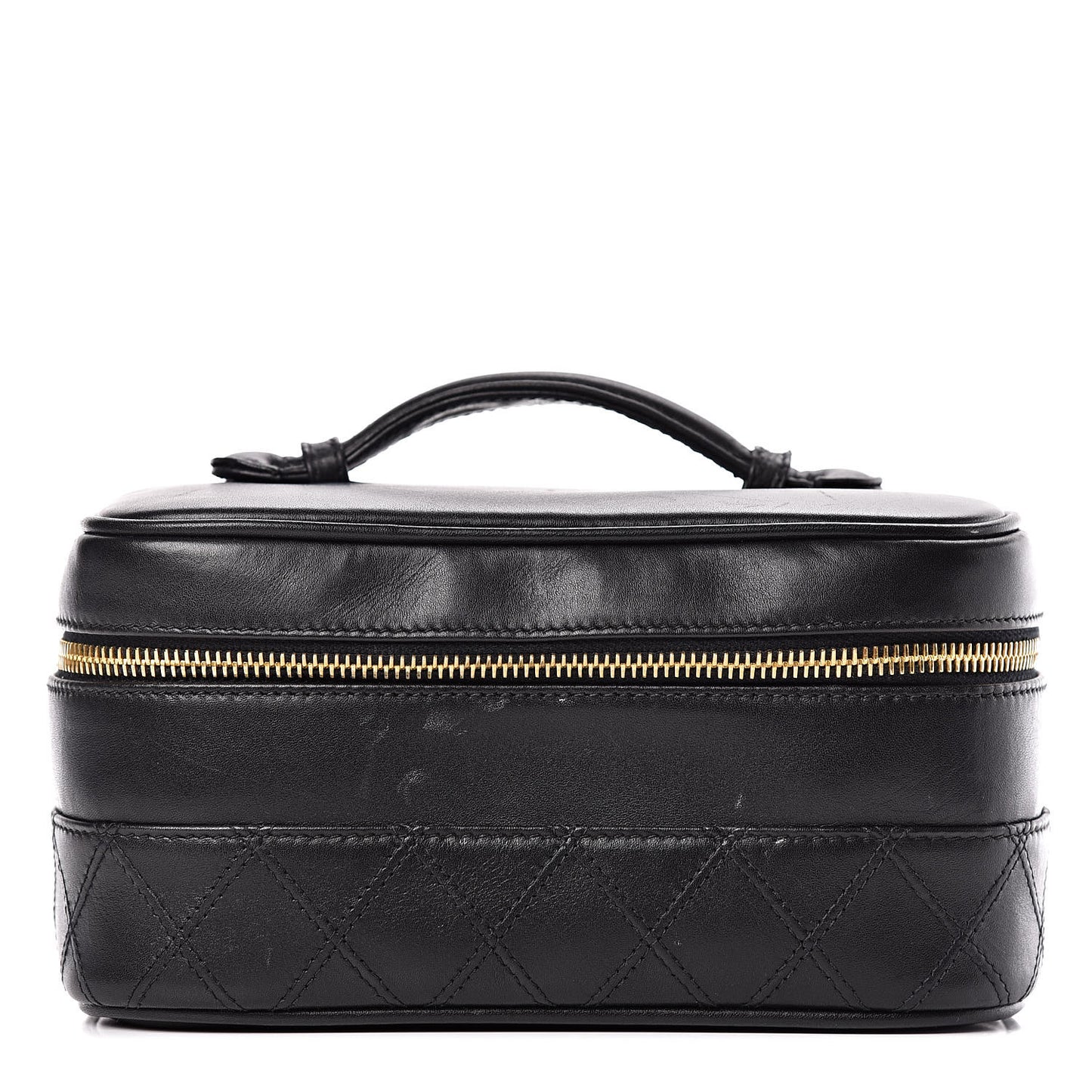 Calfskin Vanity Cosmetic Bag Black