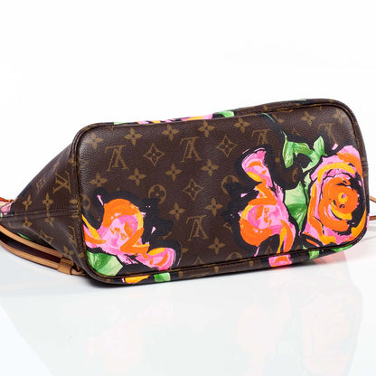 Louis Vuitton Monogram Roses Neverfull MM 5 of 9