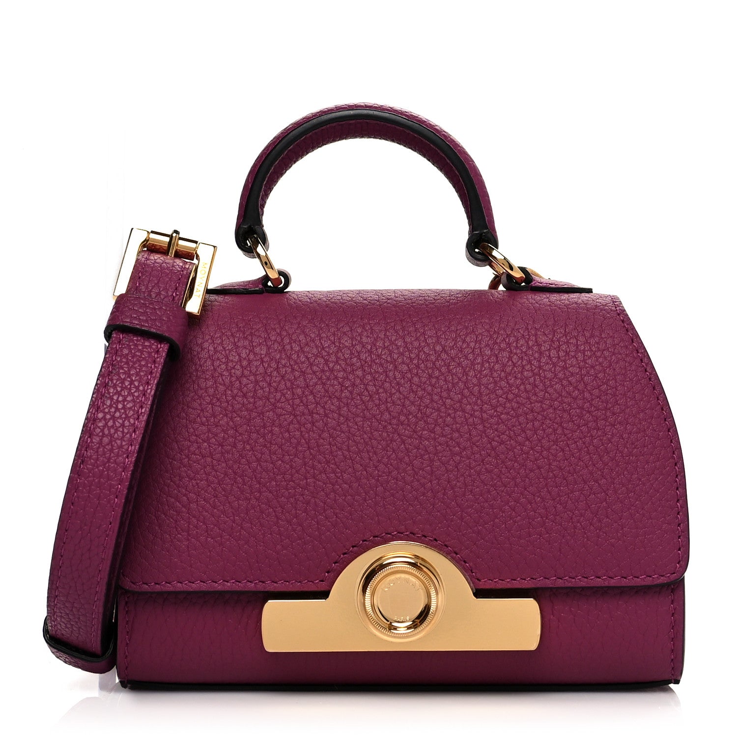 Moynat Taurillon Blush Rejane Nano Eggplant 1 of 9