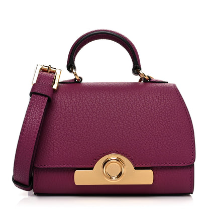 Moynat Taurillon Blush Rejane Nano Eggplant 1 of 9