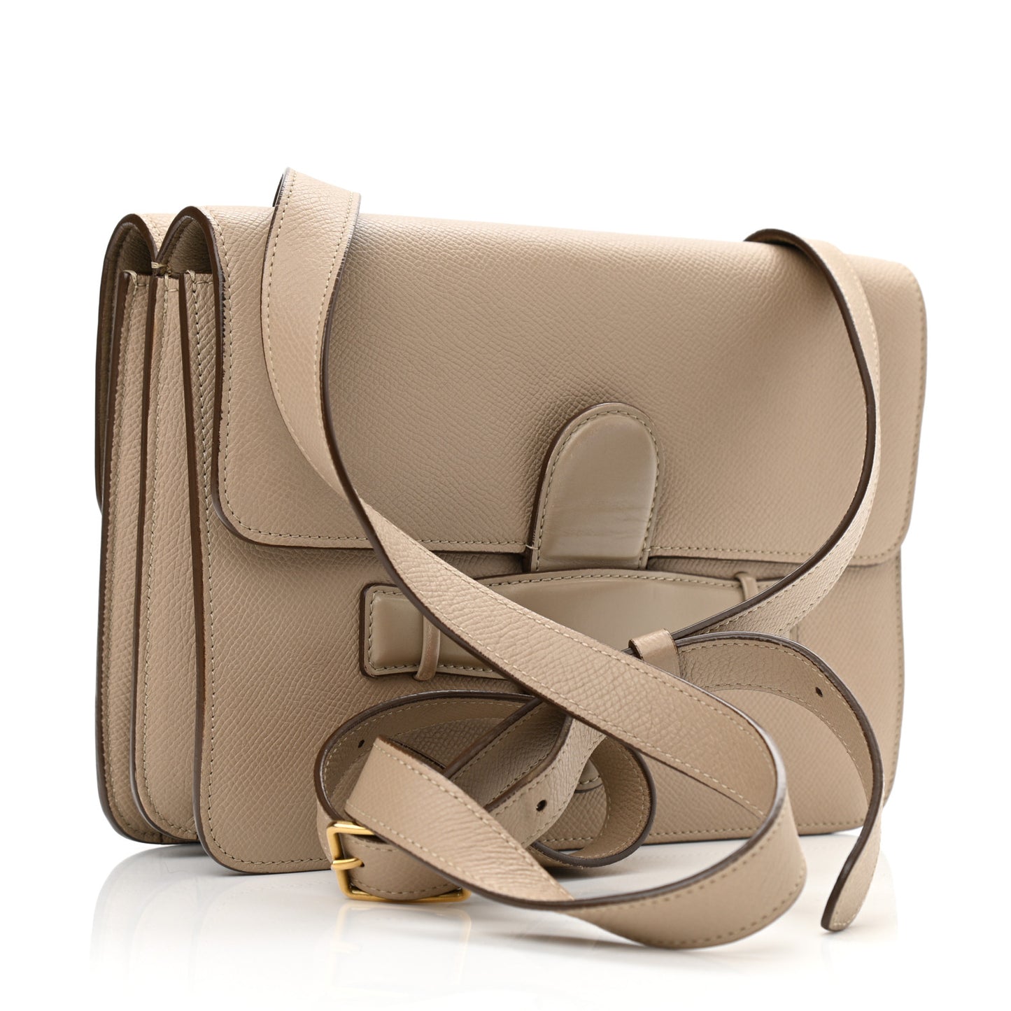 Baby Grained Calfskin Medium Symmetrical Bag Taupe