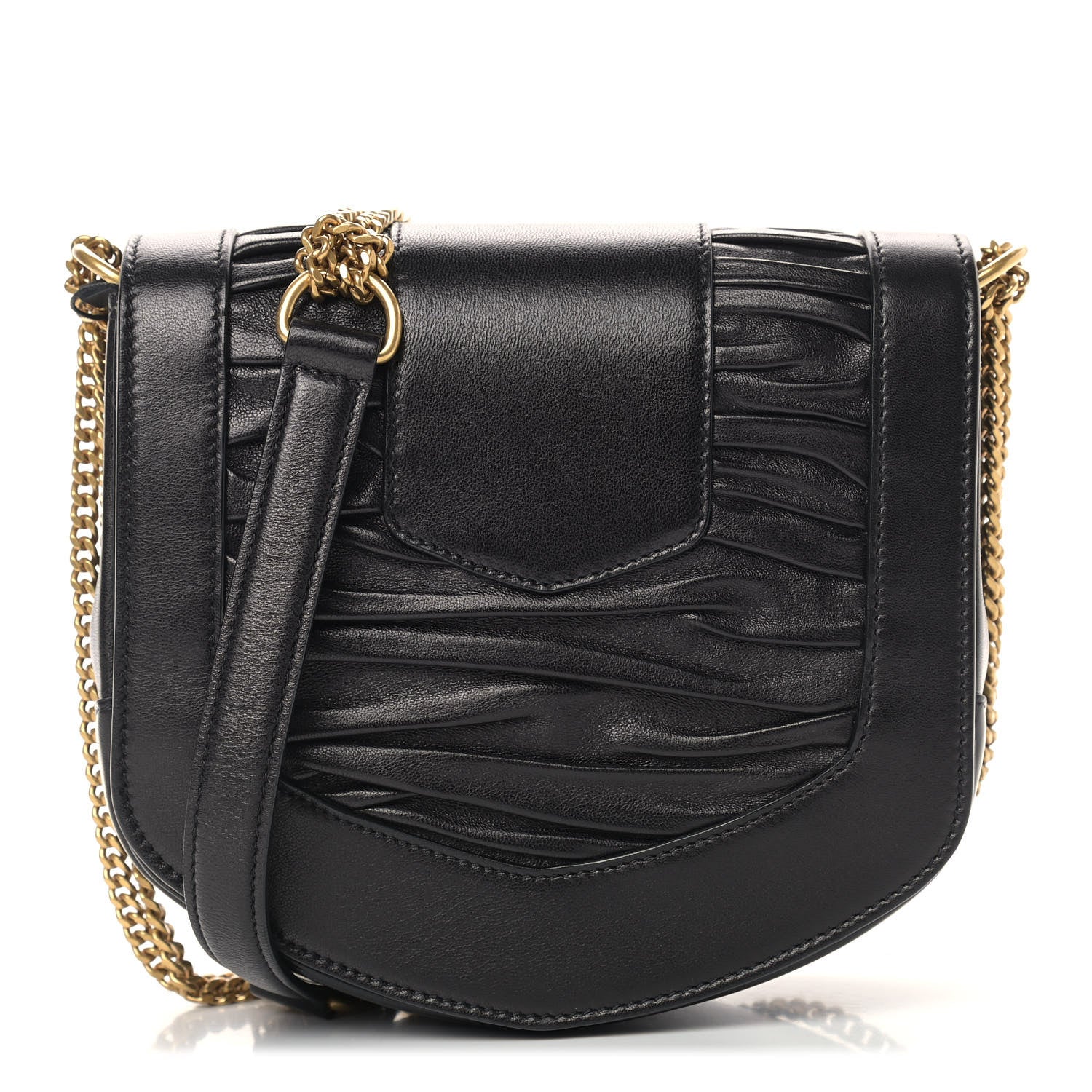 Saint Laurent Lambskin Chrissie Chain Shoulder Bag Black 1 of 12