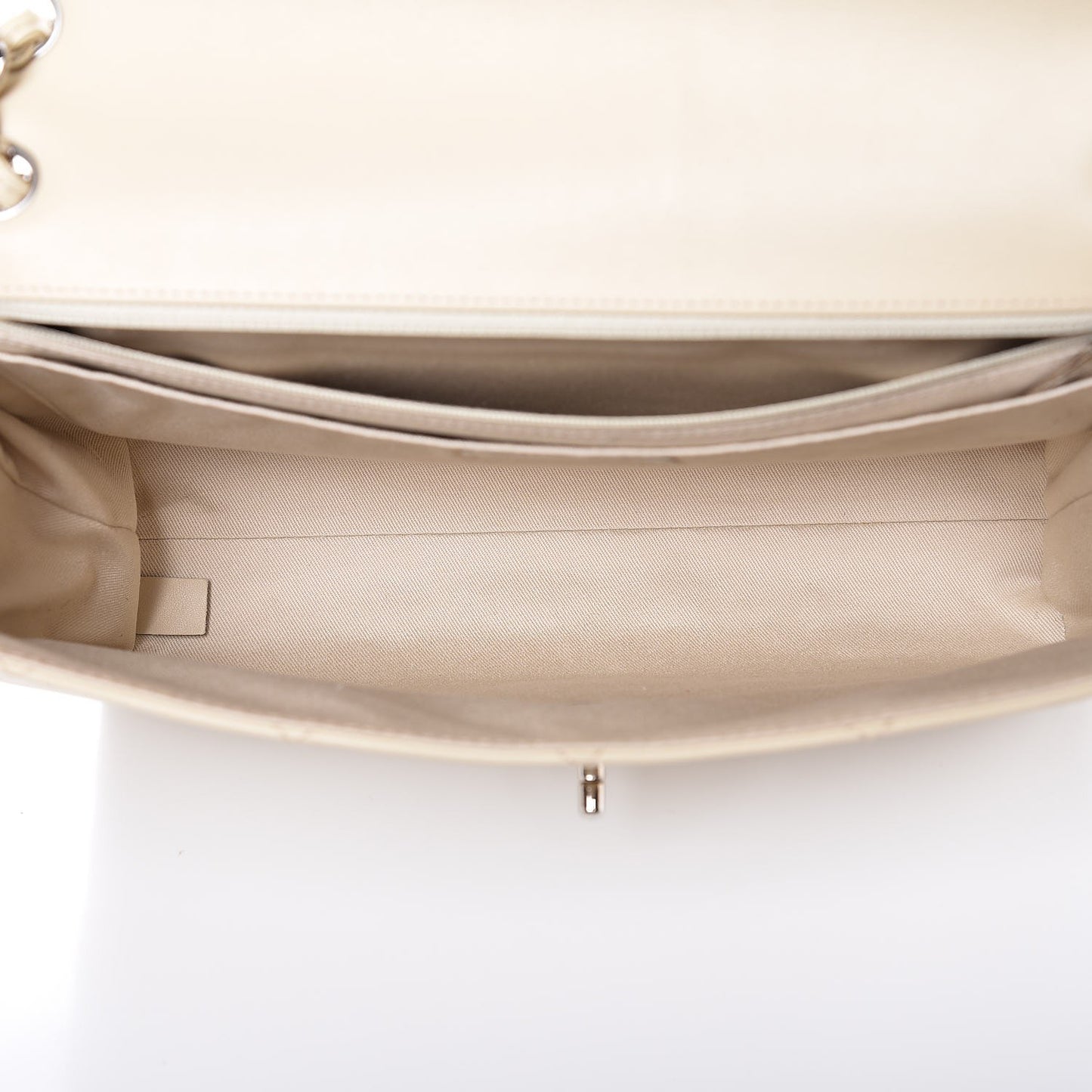Calfskin Quilted In the Business Flap Bag Beige Clair