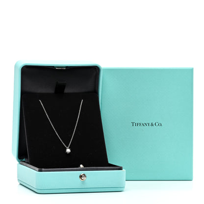 Tiffany Platinum Diamond .30ct Solitaire Pendant Necklace 5 of 5
