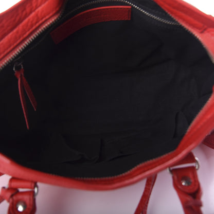 Balenciaga Vibrato Calfskin Classic Silver Hardware S City Rouge Cerise 7 of 13