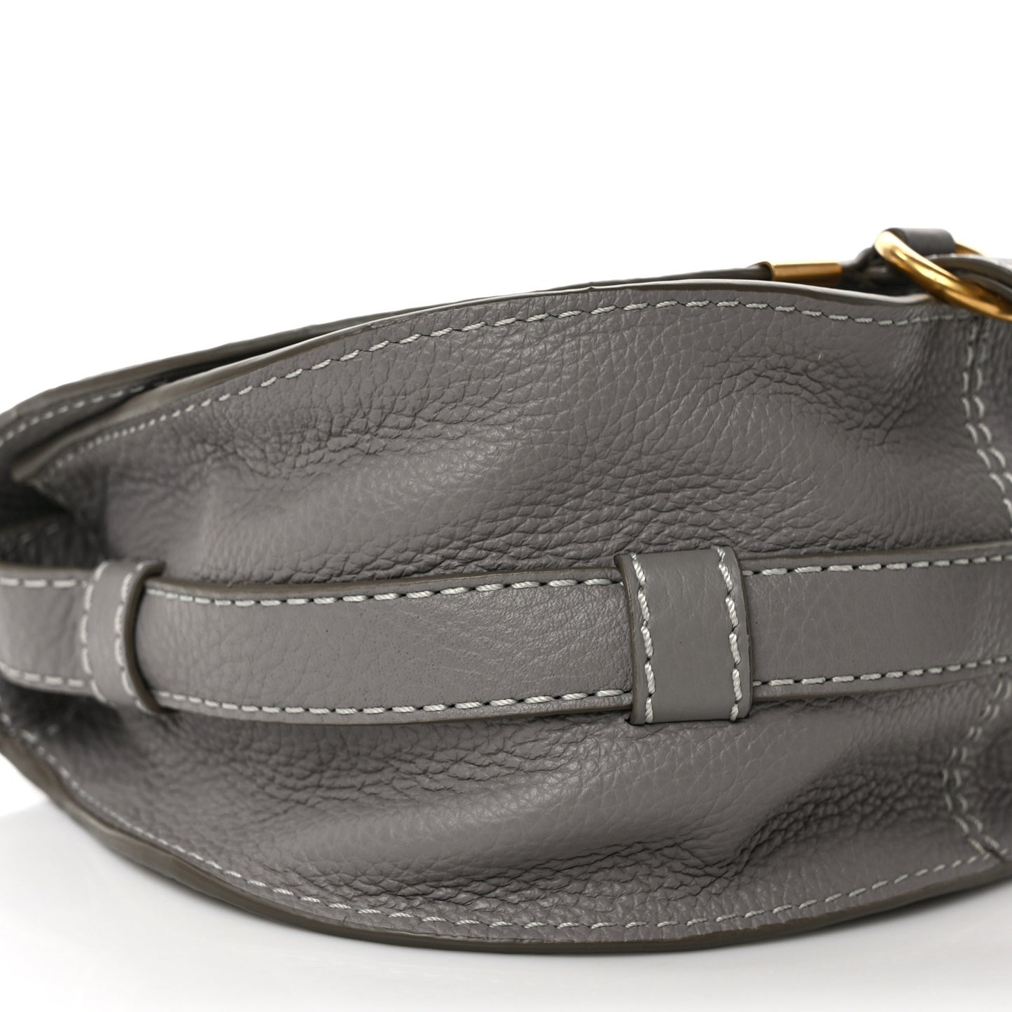 Calfskin Mini Marcie Round Crossbody Bag Cashmere Grey
