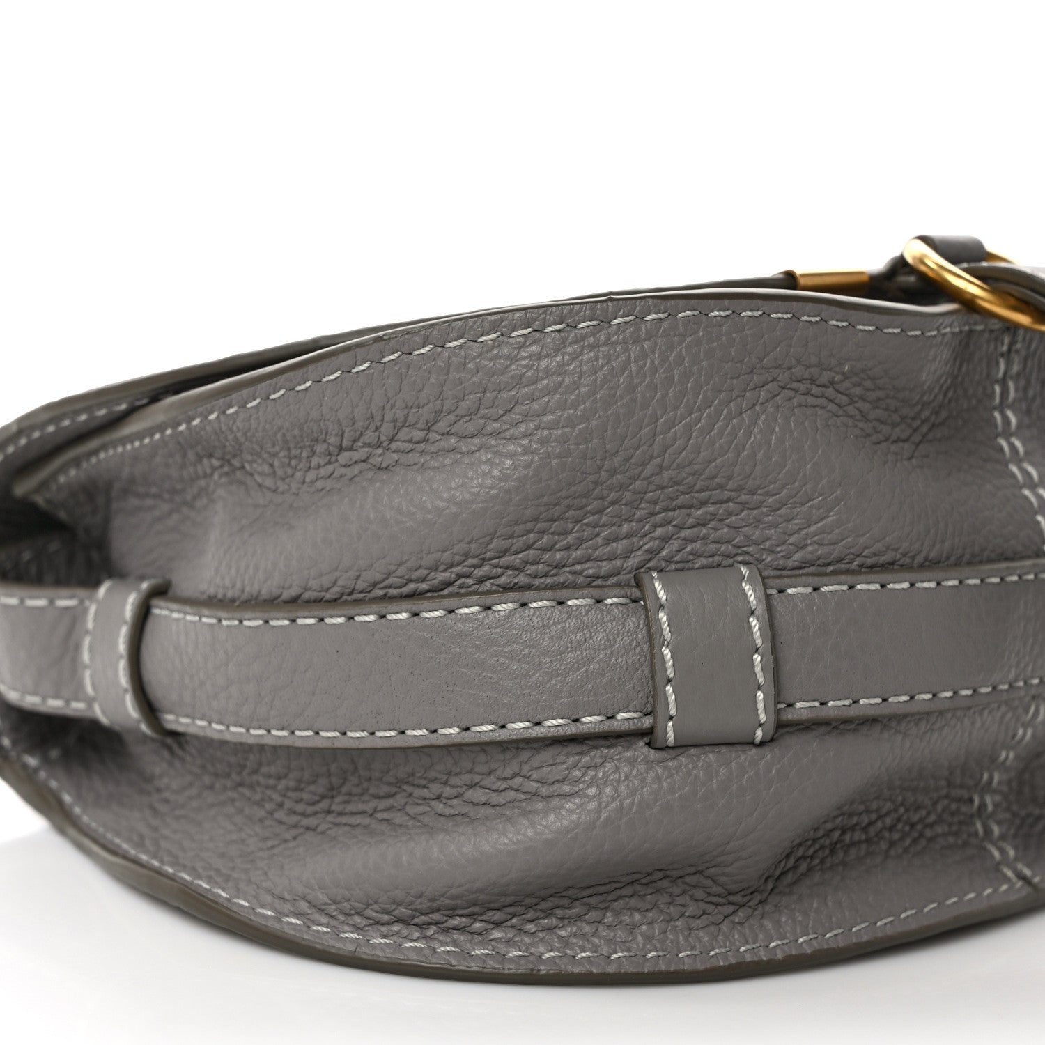 Chloe Calfskin Mini Marcie Round Crossbody Bag Cashmere Grey 7 of 8
