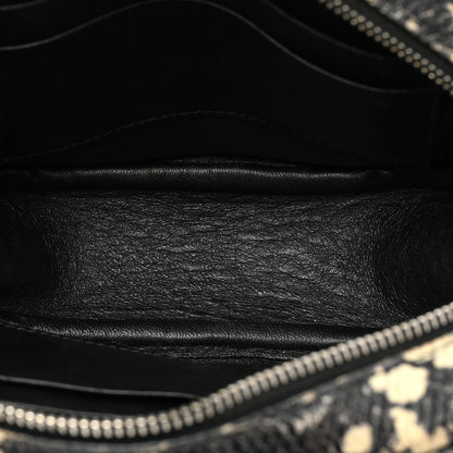 Saint Laurent Python Embossed Calfskin Monogram Blogger Bag Black Beige 5 of 12