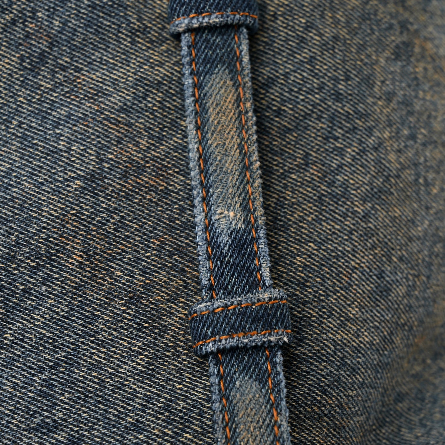 Washed Denim Medium Voyou Bag Military Blue