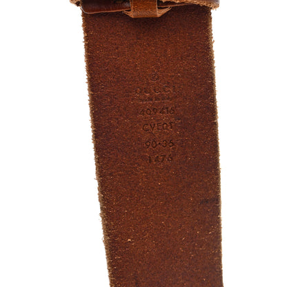 Gucci Faded Calfskin Double G 40mm Belt 90 36 Cuir 3 of 5