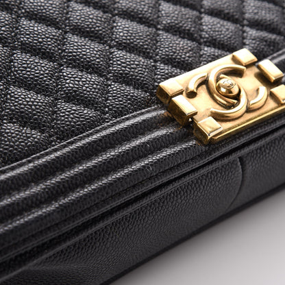 Chanel Caviar Quilted New Medium Boy Flap Black 11 of 12