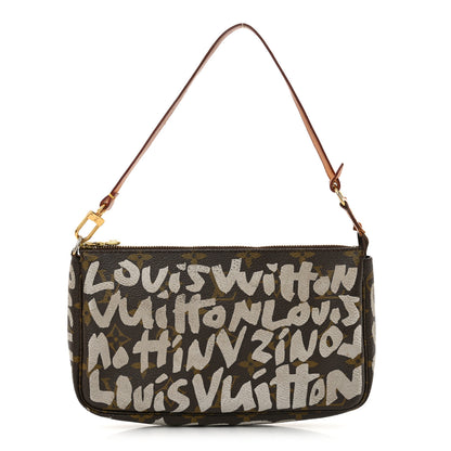 Louis Vuitton Monogram Graffiti Pochette Accessories Silver 1 of 12