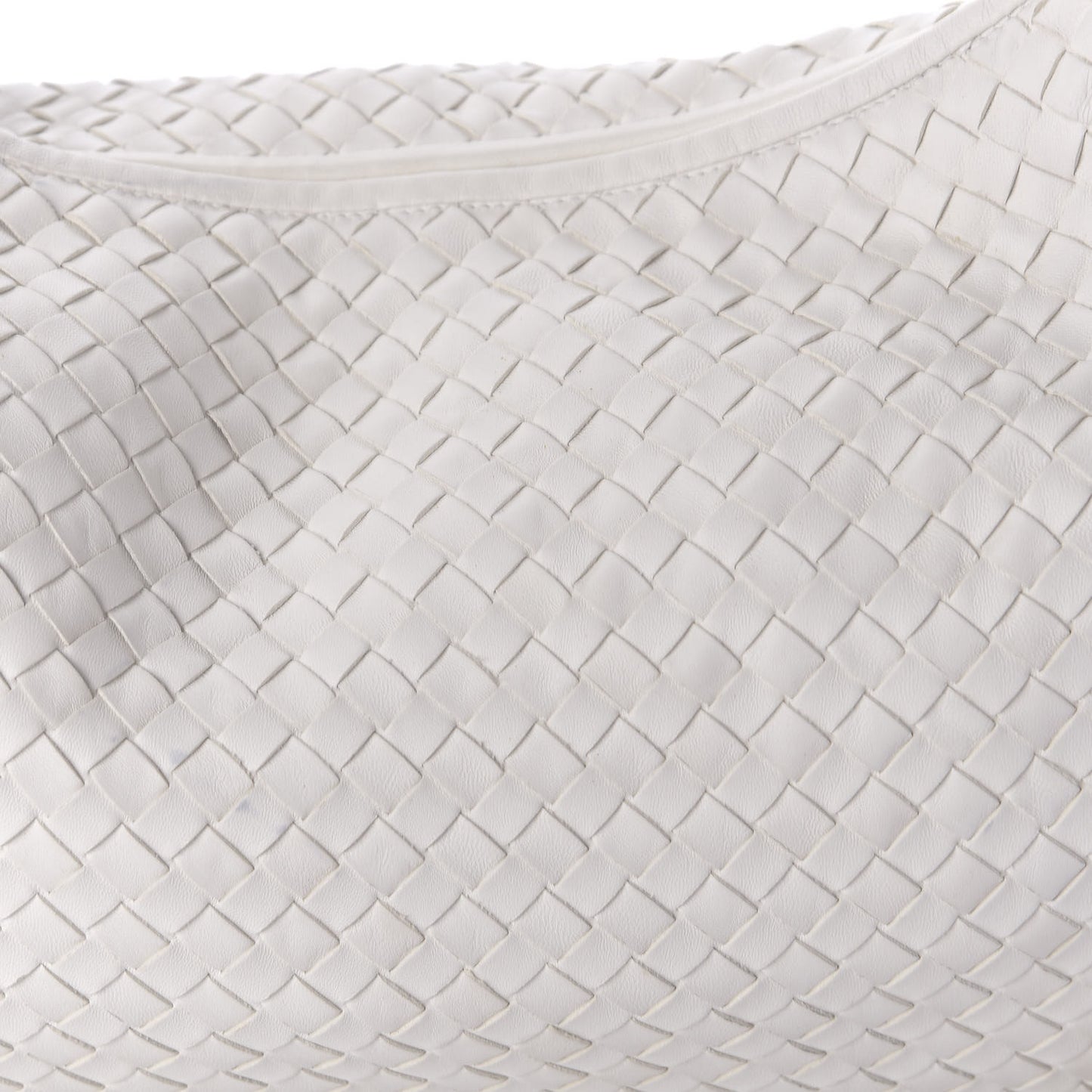 Nappa Intrecciato Large Veneta Hobo White