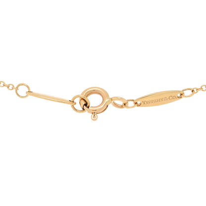 Tiffany 18K Yellow Gold Diamond .17ct Elsa Peretti Diamonds by the Yard Pendant Necklace 4 of 5