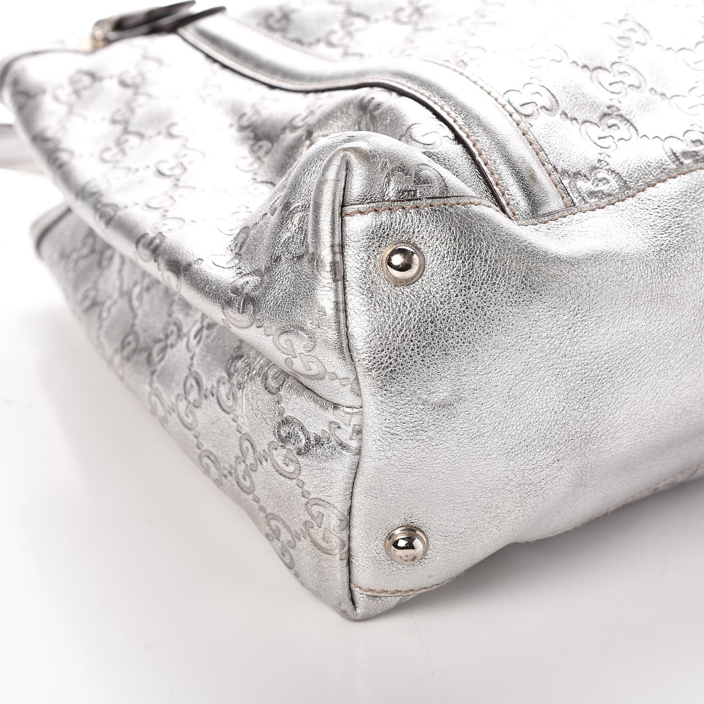 Guccissima Medium Britt Tote Silver