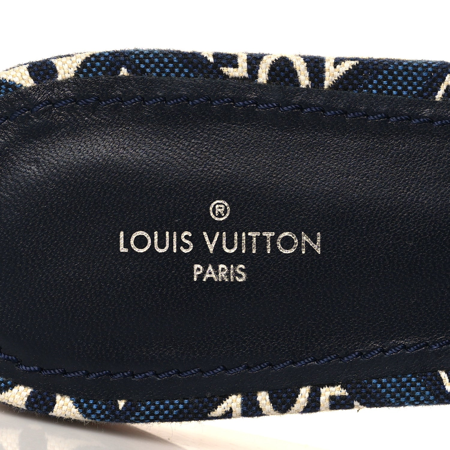 Louis Vuitton Jacquard Since 1854 Lock It Flat Mule 40 Blue 7 of 8