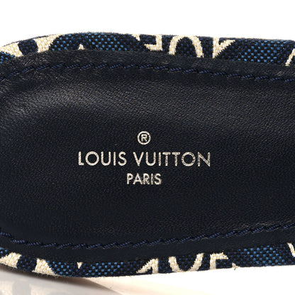 Louis Vuitton Jacquard Since 1854 Lock It Flat Mule 40 Blue 7 of 8