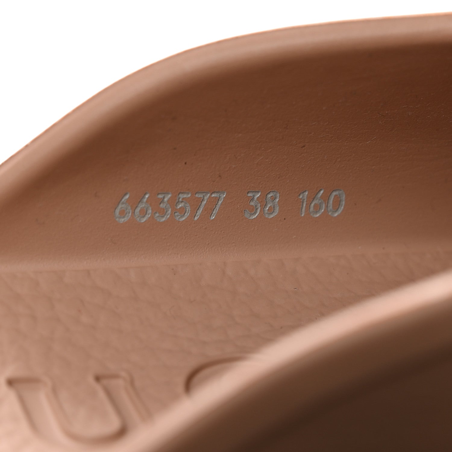 Gucci Rubber GG Monogram Perforated Elea Platform 55mm Lug Sole Sandals 38 Vintage Camel 8 of 9