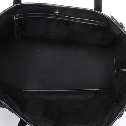 Christian Dior Coated Canvas Cannage Medium Panarea Tote Black 5 of 6